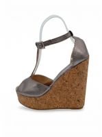 Jimmy Choo Pela Sandale mit Absatz EU 35 Metallic