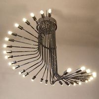 Lustre chromé italien Reggiani/Sciolari années 70  - Design