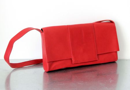 Arche Ledertasche - rote Handtasche - Shoulder Bag - Clutch
