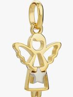 Kettenanhänger Schutzengel 333 Gelb Gold 8 Karat Bicolor 12m