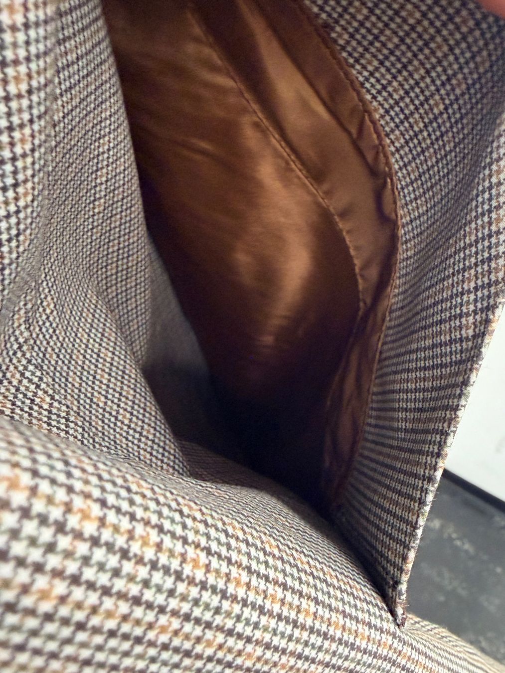 Prada Cappotti: Prada -  Water-Repellent Mac Coat – Brown white pattern S/M – Usato da Zürich venduto da serraphim 7