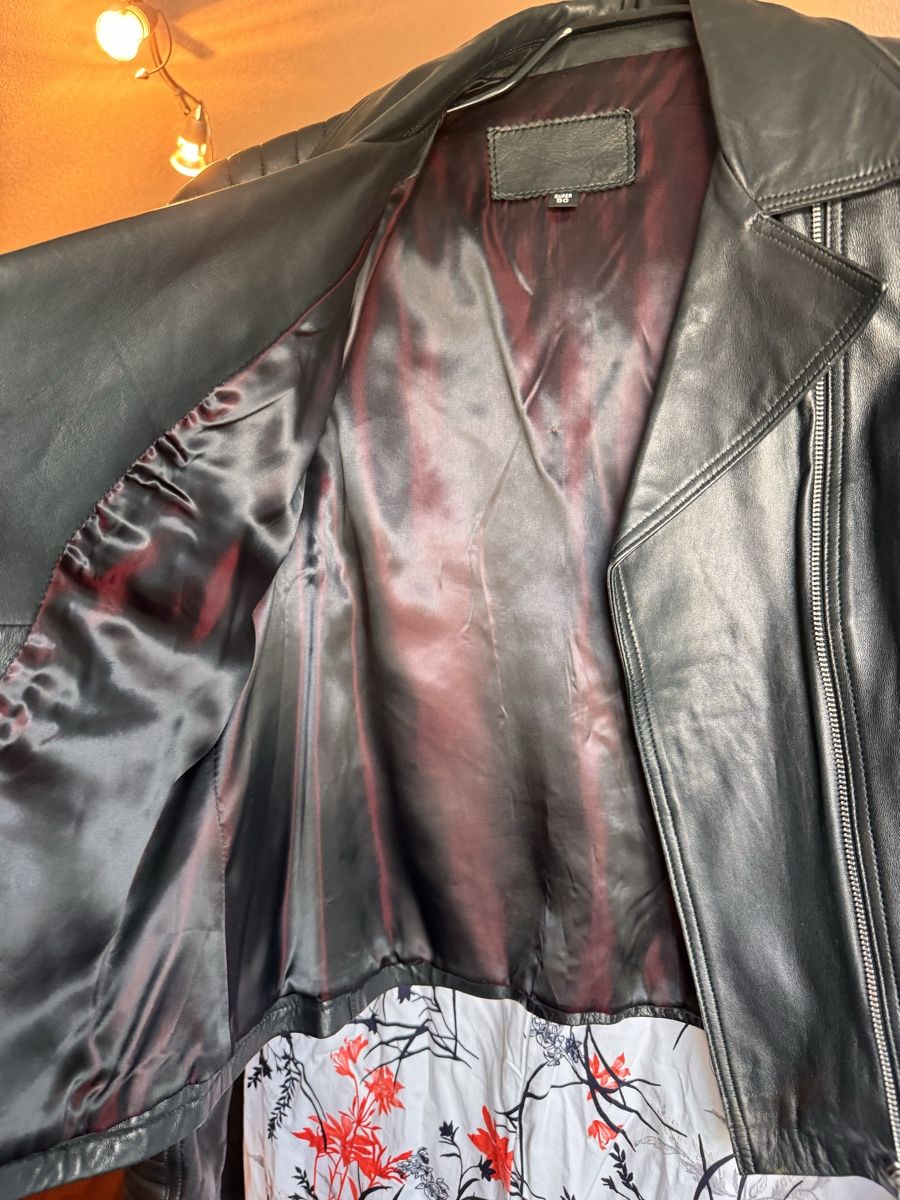 Giacche: Biker Jacket Black Lambskin Size 42 100% Viscose Lining – Usato da Schötz venduto da s_amer 3