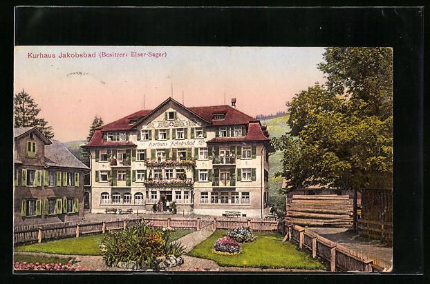Cartoline postali: AK Gonten, Kurhaus Jakobsbad – Usato da Berlin venduto da bartko-reher