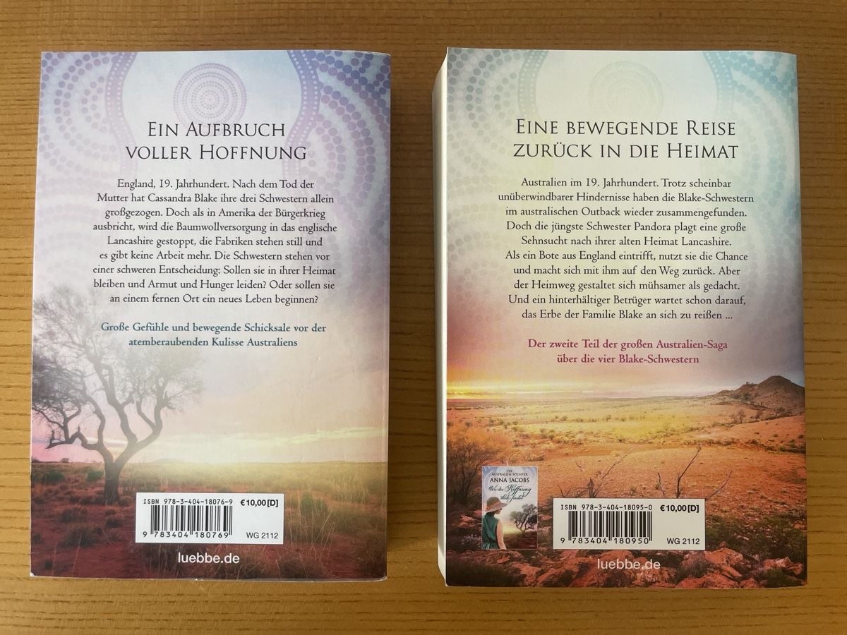 Livres: 2x Anna Jacobs, Die Austrlien-Töchter – D'occasion à Fribourg par Mymikrakra01 1