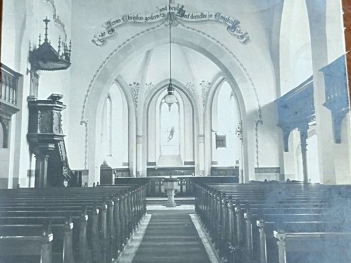 Cartoline postali: antike Ansichtskarte Grabs SG inneres der Kirche ca. 1920 – Usato da Wildhaus venduto da Hukwildhaus 2