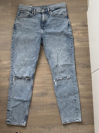 H&M Jeans Slim Fit Cropped blau Grösse 31/32