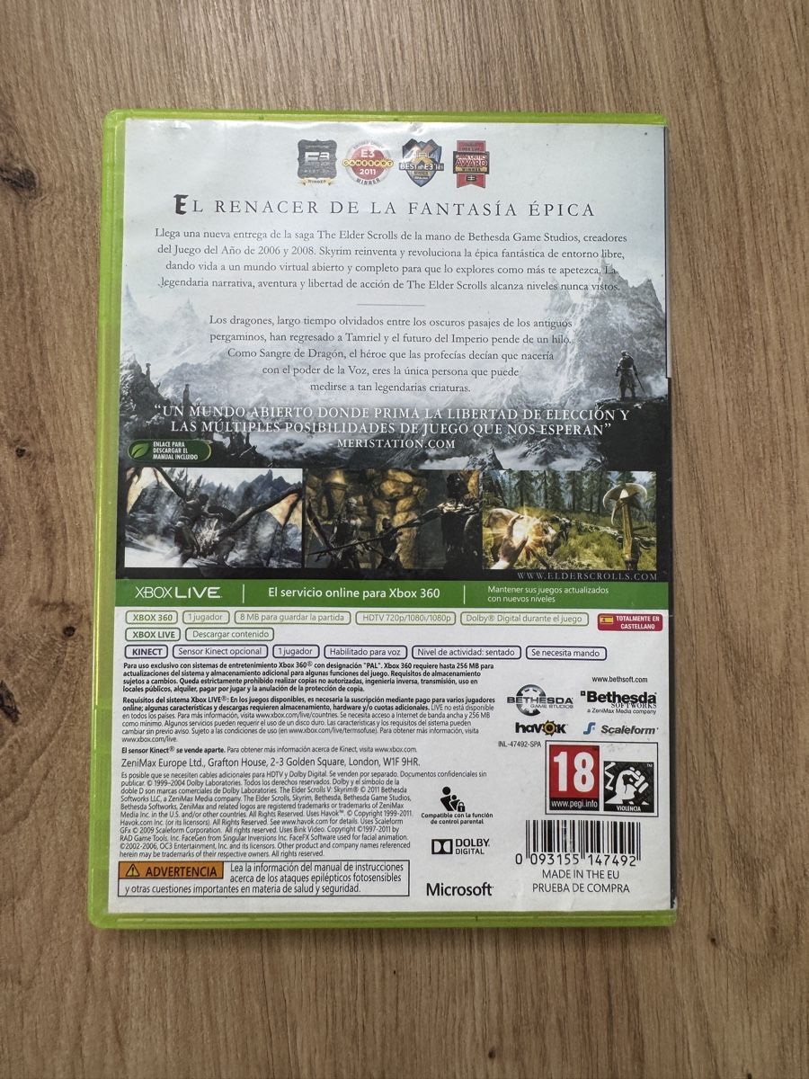 Microsoft Giochi: Spiel The Elder Scrolls V Skyrim Xbox 360 spanisch – Usato da Biberist venduto da etesummer 1