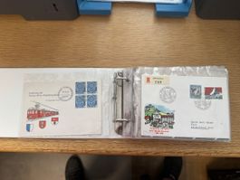Album mit 58 FDC / Sonderbriefe Schweiz 