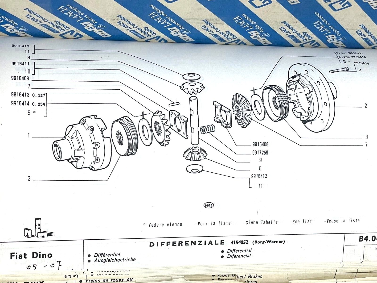 Fiat Alle Autoersatzteile: FIAT DINO 2000 KIT COMPLETTO INGRANAGGI DIFFERENZIALE BORG-W – Neu (gemäss Beschreibung) aus Muri AG von Topfurby 2
