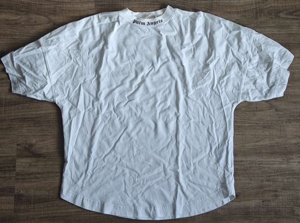 Palm Angels T-shirt: Palm Angels White Classic Logo Oversized Tee - Size XS – Usato da Steffisburg venduto da val_52y6 1