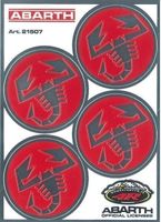 Abarth Nabendeckel Aufkleber 48mm 4er Set (Art. 21507)