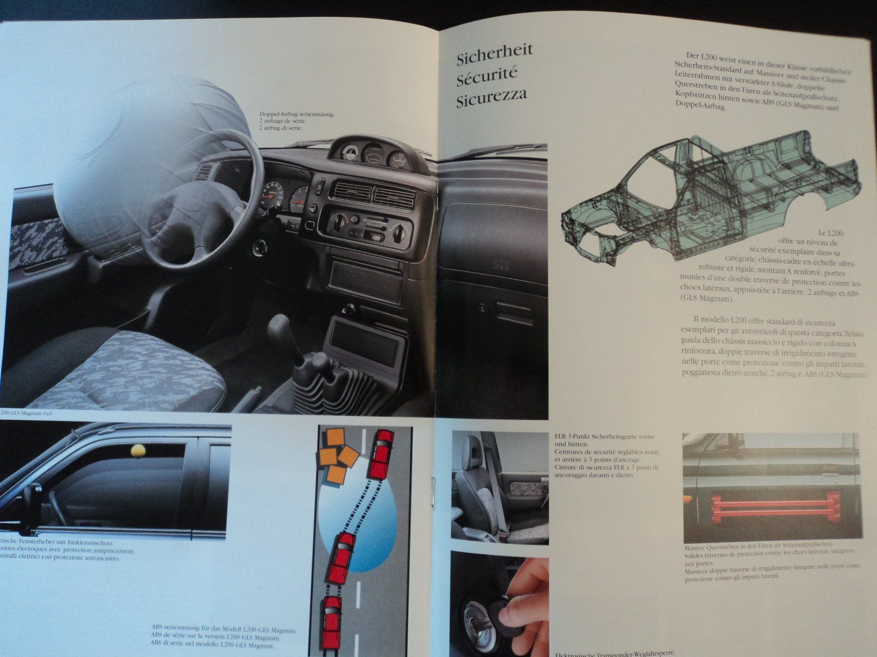 Mitsubishi Documents: Prospekt Mitsubishi L200 1999 – D'occasion à Schwarzenburg par modelCARama 5