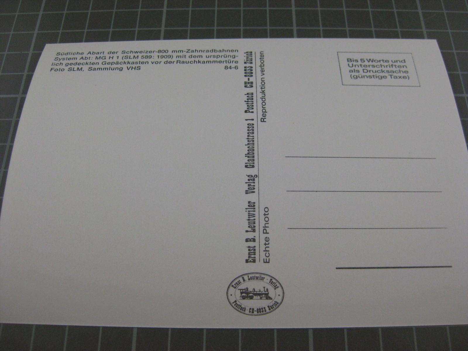 Cartoline postali: AK Dampflokomotive  – Nuovo (secondo la descrizione) da Malters venduto da Marosko 1