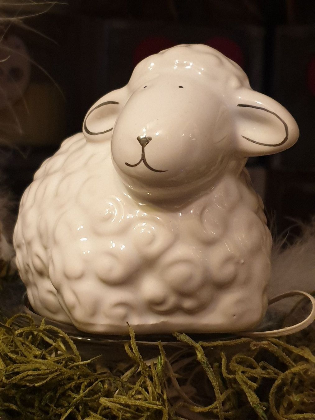 Alle Dekorationen: Deko Keramik Figur, Lamm 12x9 cm – Neu (gemäss Beschreibung) aus Amriswil von kleindeko