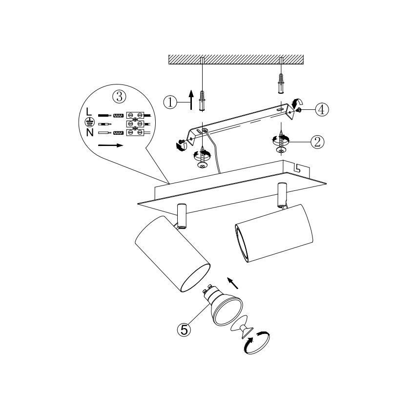 Lampade: Deckenleuchte, 2er Spot, 30 cm x 9 cm – Nuovo (secondo la descrizione) da Kreuzlingen venduto da Smart-Light 3