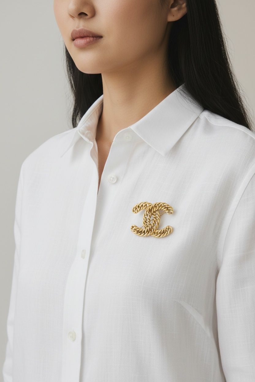 Chanel Broschen & Nadeln: Chanel Brosche gold geflochten – Gebraucht aus Binningen von Designerlabels 1
