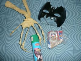 Halloween Artikeln, Maske, Dracula Zähne, Spray ...