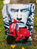 METALL VESPA Vintage Tafel Foto Einzigartig NEU ! # VESPA #