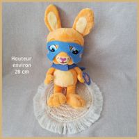 Peluche Lapin orange, Mo, Migros - NEUF / Plüschhase