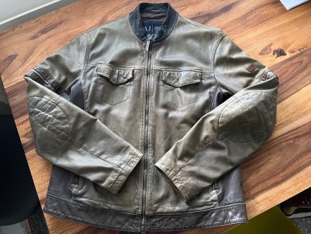 ARMANI LEDER JACKE GR.: XL (54)