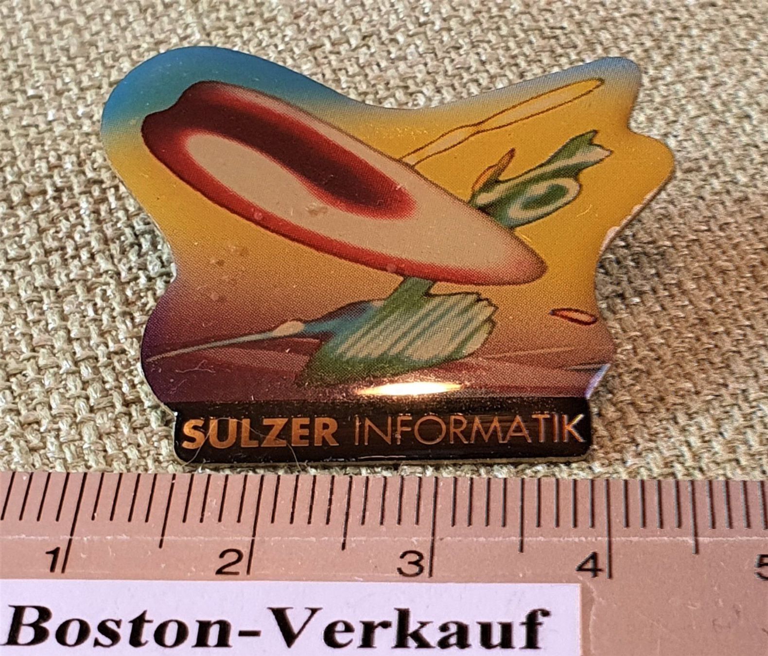 Placchette & Badge: E180 - Pin SULZER Informatik Kunst Pin – Usato da Reinach BL venduto da Boston-Verkauf 1