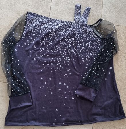 Oberteil mit Glitzerärmel gr.42/44