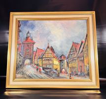 Franz Wojnesitz Rothenburg ob der Tauber Öl auf Leinwand1978