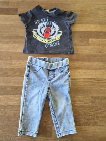 Baby Set T-Shirt und Hose H&M Gr. 68, Guns N' Roses 🌹