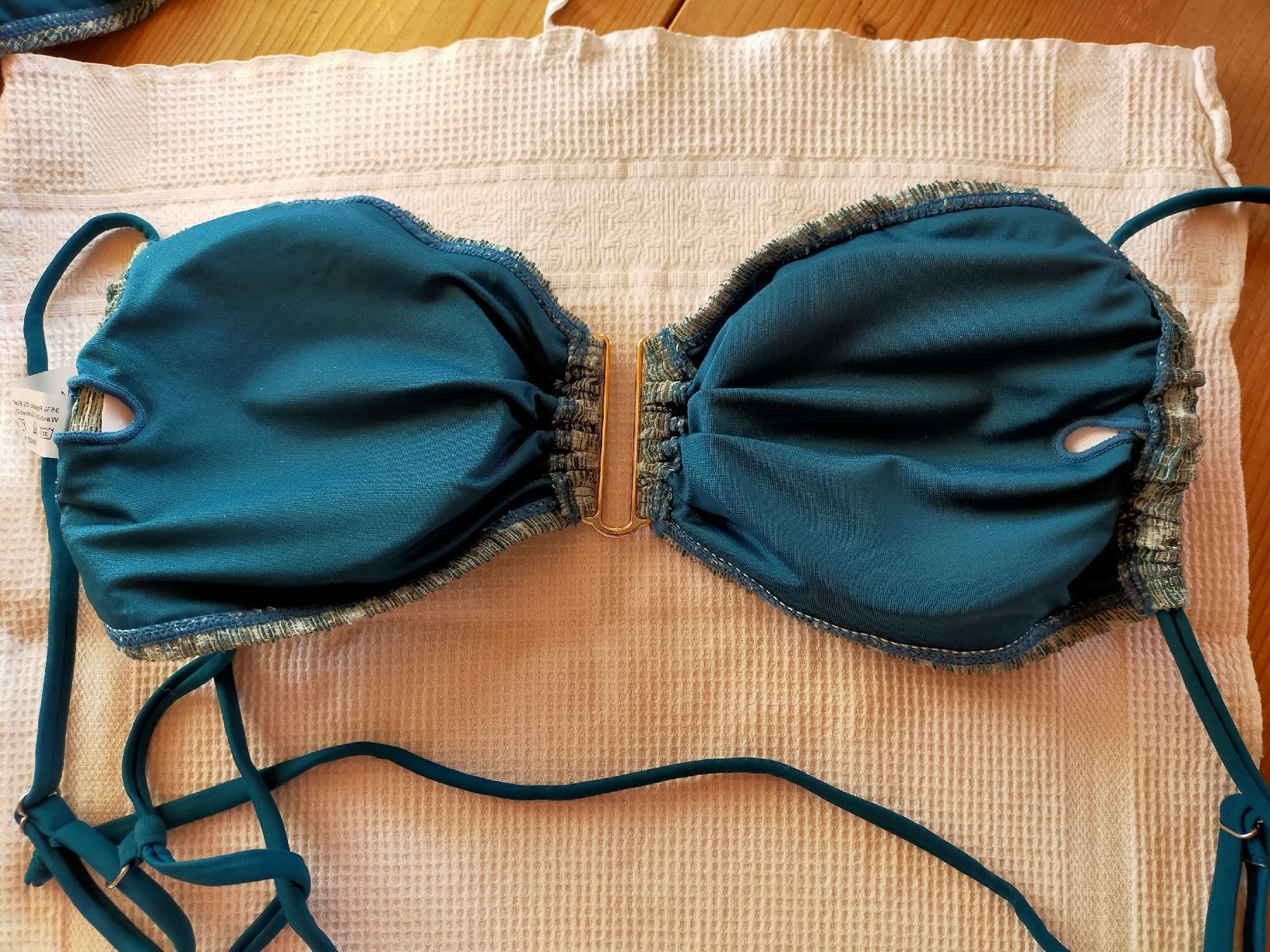 Costumi da bagno & Bikini: Bikini Set Gr. M,  Türkis-Grau-Weiss, NEU! – Nuovo e nell'imballaggio originale da Oberhofen TG venduto da tryxta 5