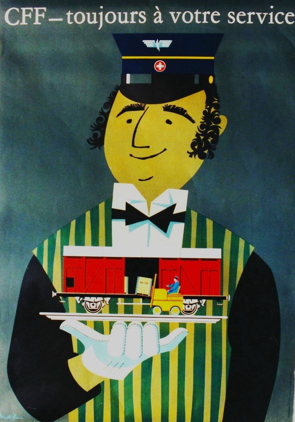 Foto & Immagini: SBB - STETS ZU IHREN DIENSTEN 1959 - Original Plakat – Usato da Blonay venduto da postercollection