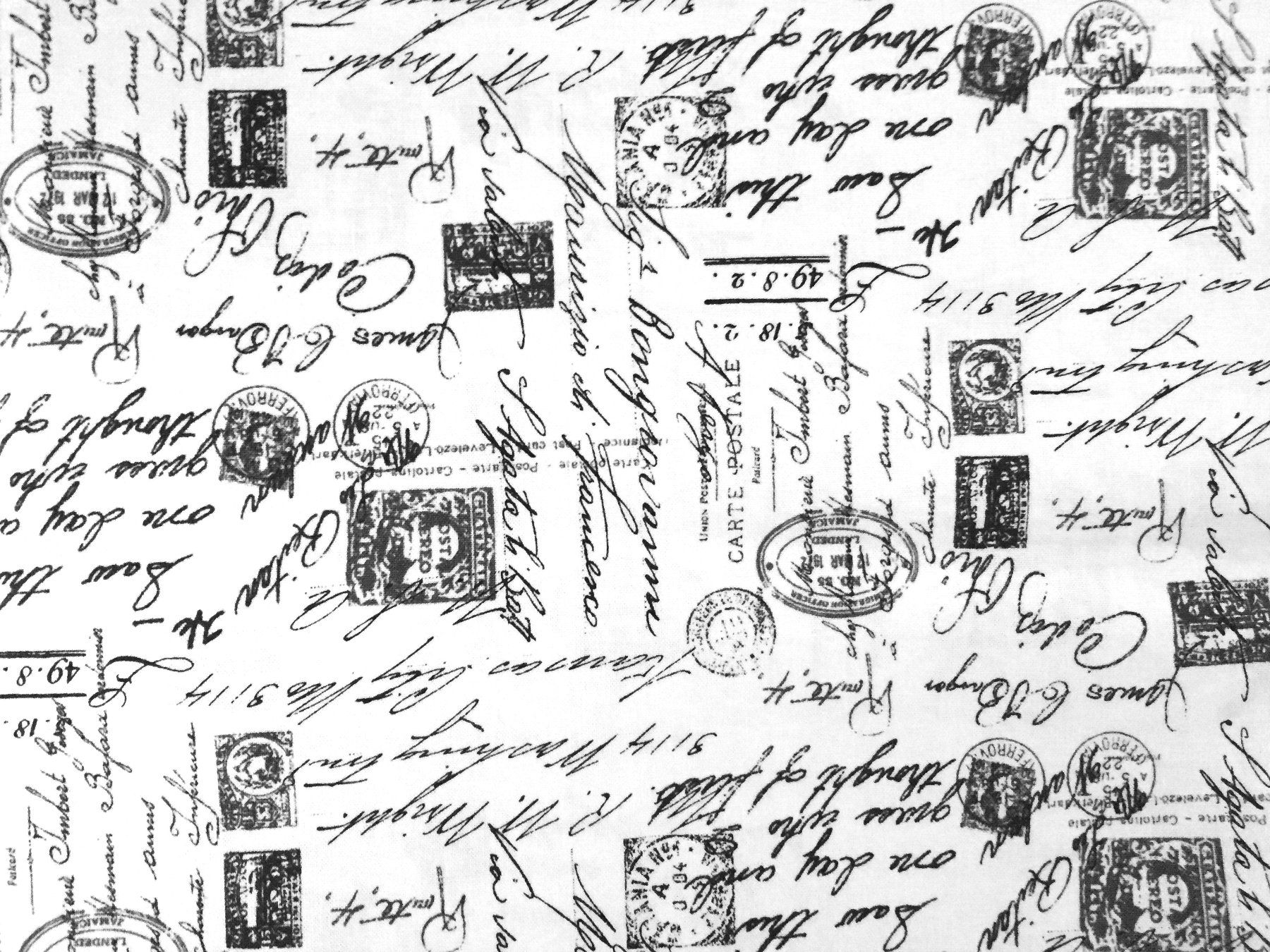Tissus: Patchworkstoff Baumwollstoff Schrift – D'occasion à Lützelflüh-Goldb par Fresu8 1