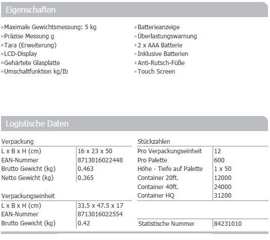 Bilance da cucina: Küchenwaage - KW-2445 – Nuovo e nell'imballaggio originale da Opfikon venduto da Trodat5430 1