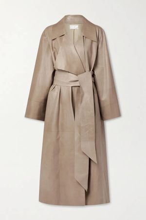 The Row Leather Trench Coat, Autumn Chic,