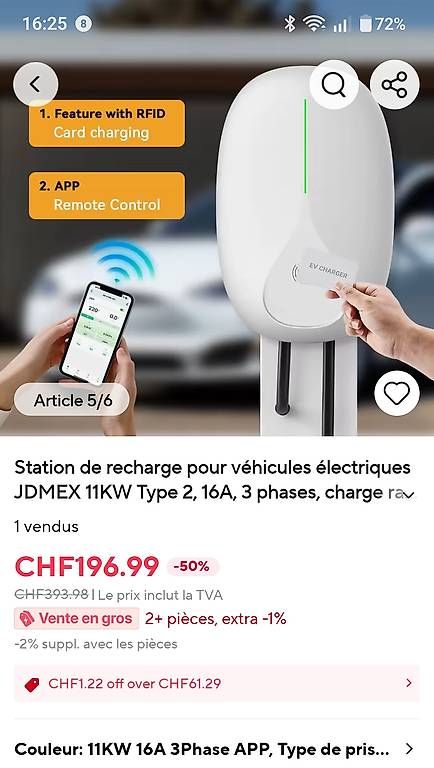 Caricabatterie: Chargeur véhicule électrique – Usato da St-Prex venduto da Tadani1162 1