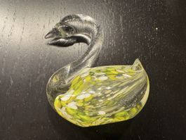 Glasfigur Schwan Handarbeit Unikat Deko