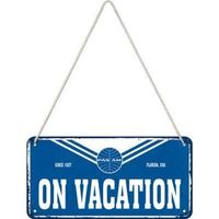 Metall-Hängeschild 3D-PAN AM-ON VACATION - 10 X 20 CM