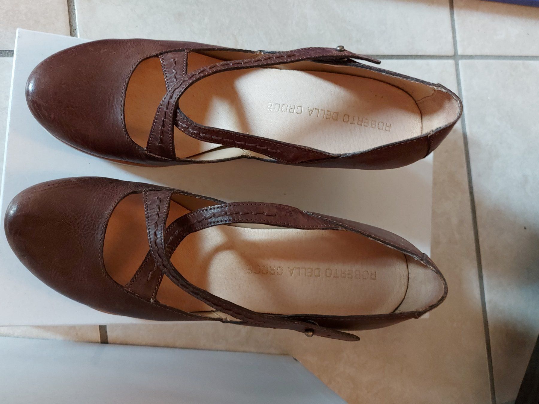 Scarpe da donna: Zeppa 37 pelle marrone  comode e belle – Usato da Coldrerio venduto da Addicted2Art 3