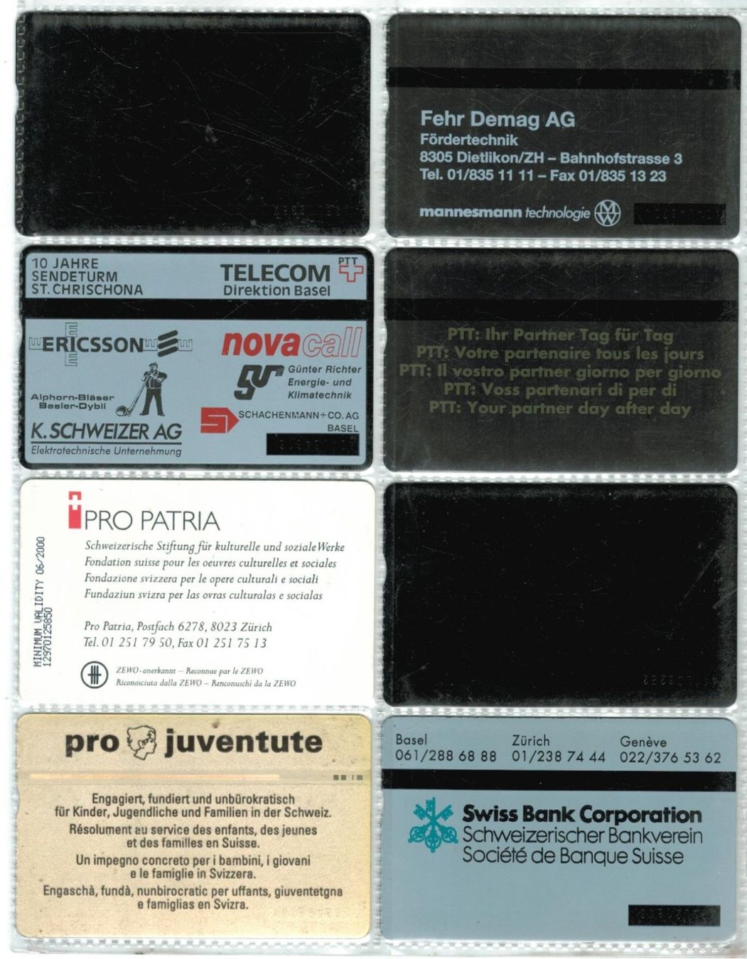 Schede telefoniche: 8 Taxcards – Usato da Zürich venduto da Tolima194 1