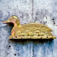 Porte-clés / crochets muraux en bronze massif forme canard