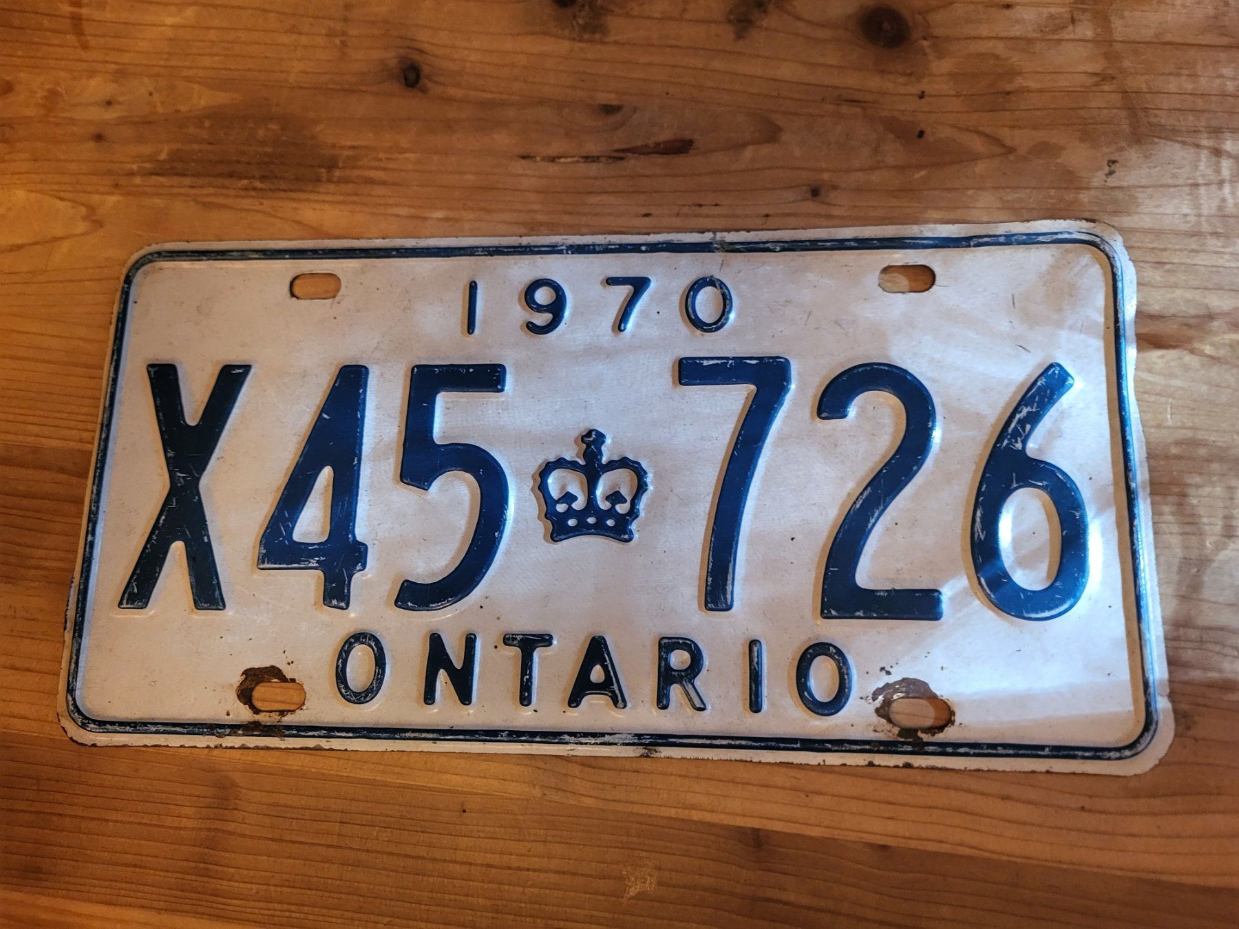 Schilder: Autokennzeichen Ontario 1970 – Gebraucht aus Guggisberg von Aegertenlehn 1
