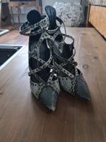 Damenschuhe Pumps Schlangemuster Nieten Grösse 39