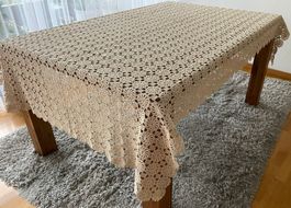 ✔️Handgemachte Häkeldeck Tischdecke Spitzendeckchen Vintage