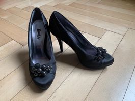 Schwarze High Heels/Pumps, Limelight, Gr. 38