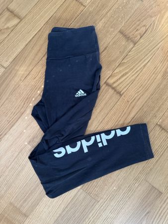 Adidas Training Leggings XS - Black and White Logo