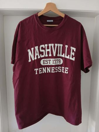 Nashville Tennessee T-Shirt Dunkelrot Gr. XL Retro 