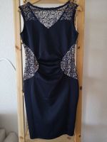 Sehr elegantes Kleid Gr. S dunkles Blau mit Pailletten