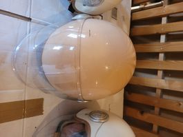 Motorradhelm beige mit Visier Kinder