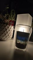 Kerze im Glas mit Dekoration Meereslandschaft neuwertig