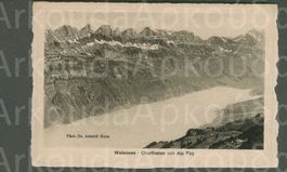 AK sw Alp Firz GL Blick auf Walensee,Churfirsten ©Heim ≈1910