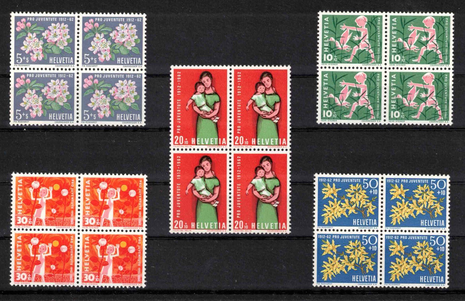 Tutti i francobolli: Pro Juventute 1962 im 4er-Block, postfrisch ** – Nuovo (secondo la descrizione) da Nuglar venduto da Stamp88